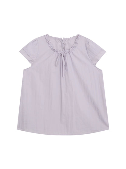 パープルサマークロップトップ