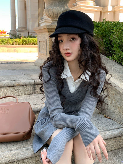 グレーポロカジュアルセット