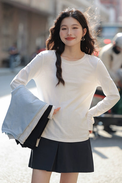 ルーズコットン長袖Tシャツ