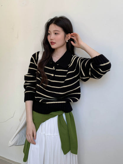 シック・ストライプ・ポロ・ドレス