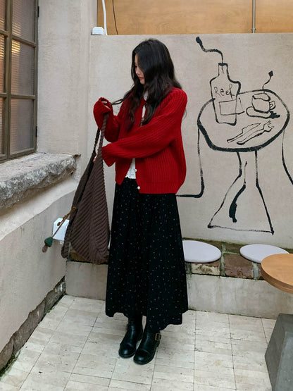 チャンキー ニット カーディガン