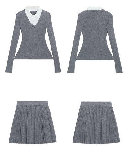 グレーポロカジュアルセット