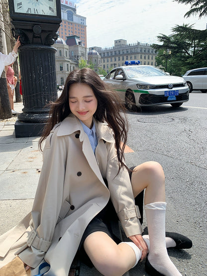 シックロングトレンチコート