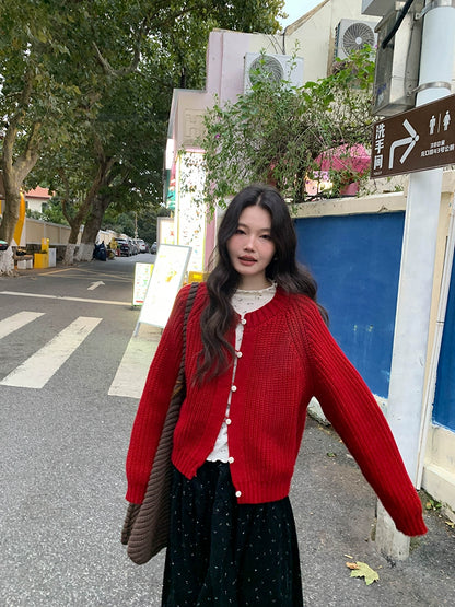 チャンキー ニット カーディガン