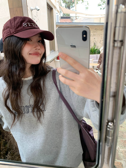 モノグラムパッチワーククルーネックスウェットシャツ