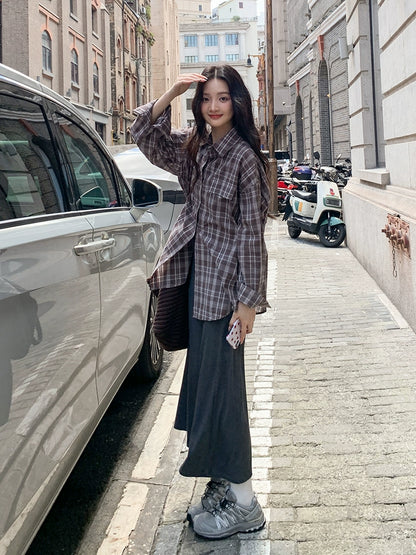 グレー カジュアル ロングドレス