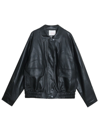 レトロブラックレザージャケット