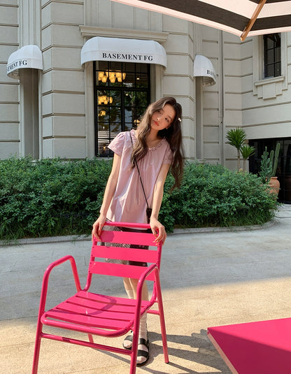 パープルサマークロップトップ