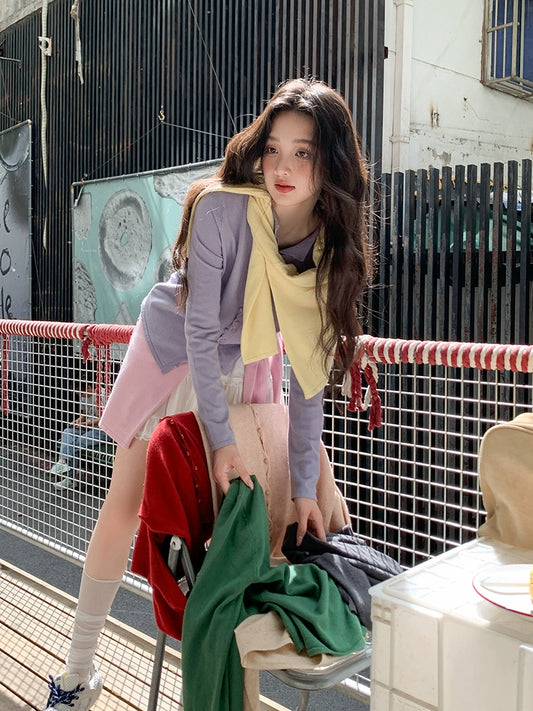 暖かいフロウカーディガン