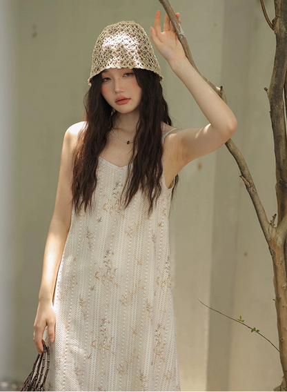 フローラルハルタードレス