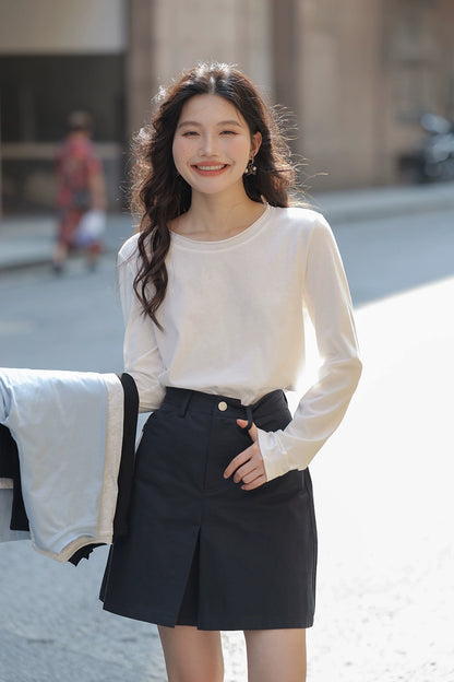 ルーズコットン長袖Tシャツ