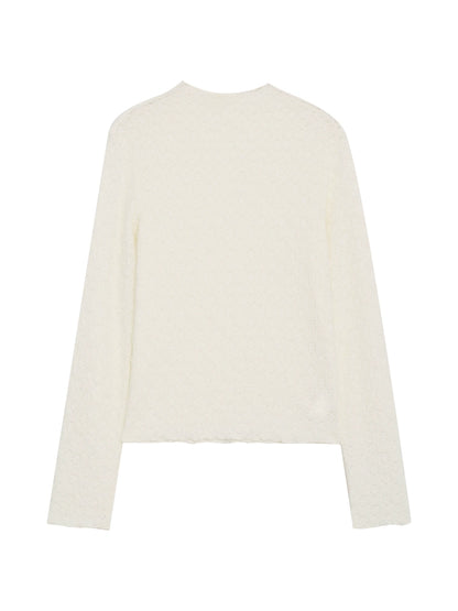 エレガントニットレーストップ