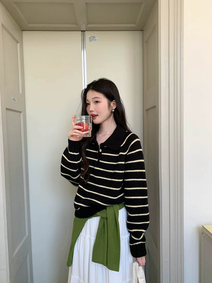 シック・ストライプ・ポロ・ドレス