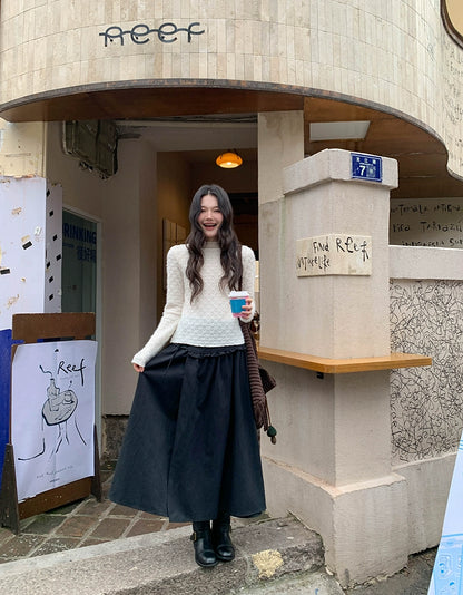 エレガントニットレーストップ