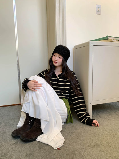 シック・ストライプ・ポロ・ドレス