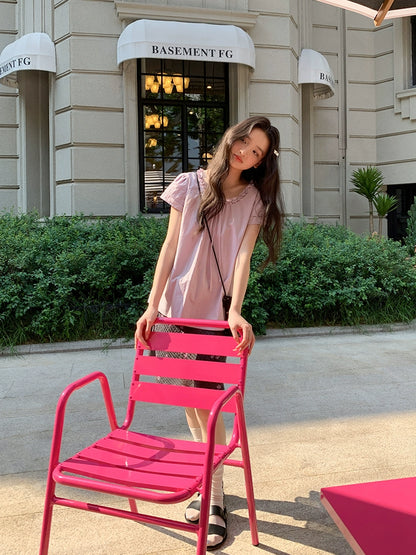 パープルサマークロップトップ