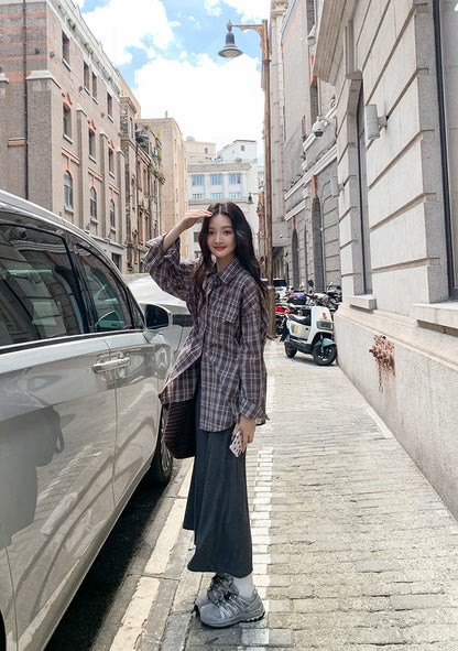 グレー カジュアル ロングドレス