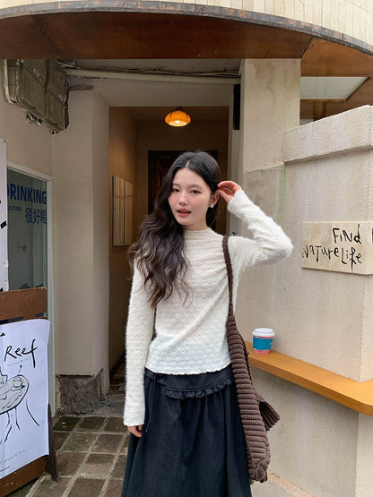 エレガントニットレーストップ