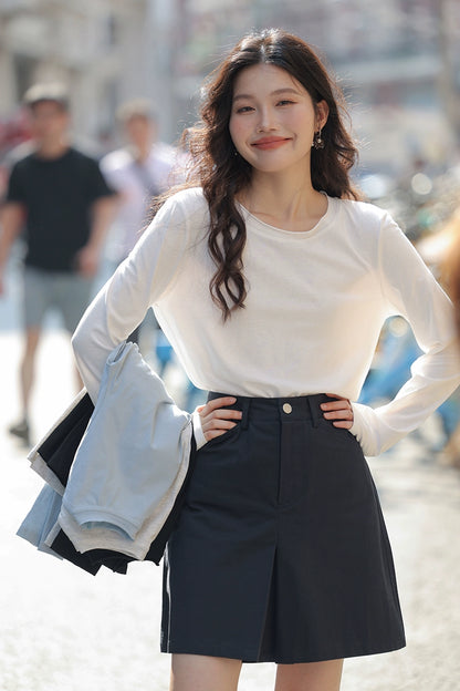 ルーズコットン長袖Tシャツ