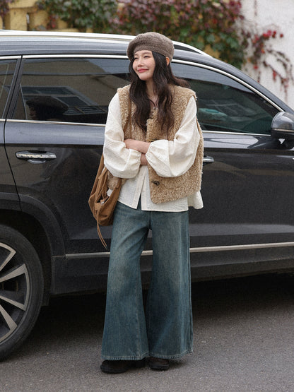 オーバーサイズバックルベスト