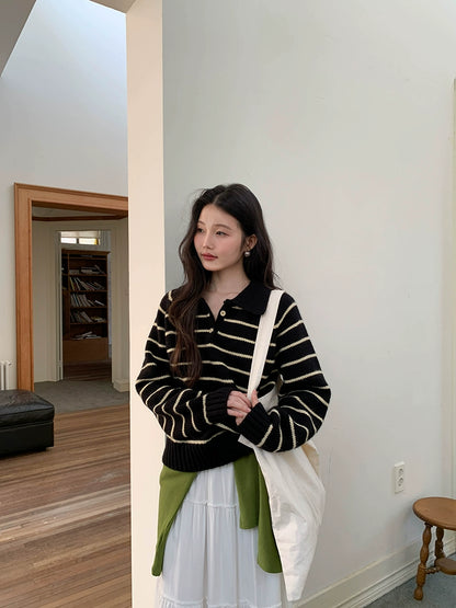 シック・ストライプ・ポロ・ドレス