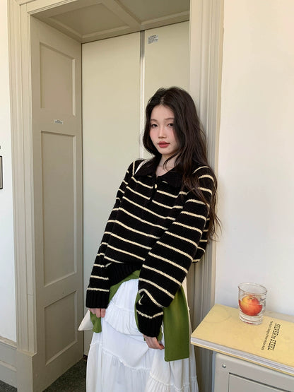 シック・ストライプ・ポロ・ドレス