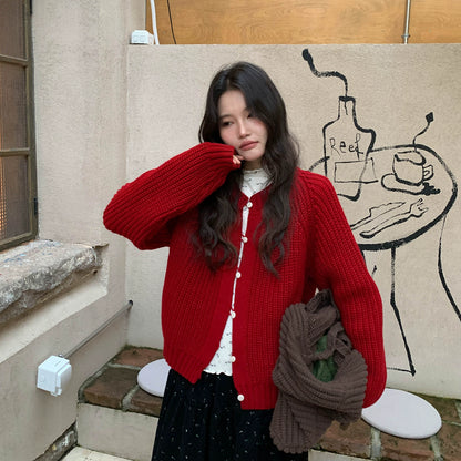 チャンキー ニット カーディガン