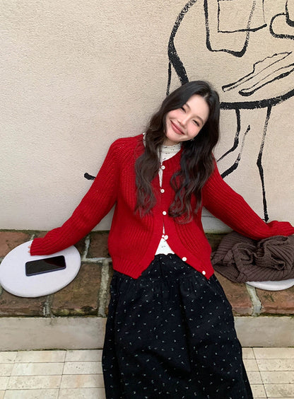 チャンキー ニット カーディガン