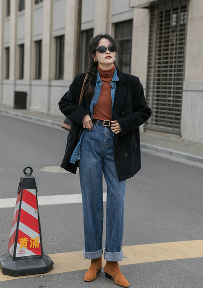 レトロブラウンコーデュロイブレザー