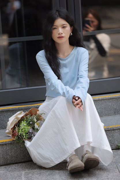 ルーズコットン長袖Tシャツ