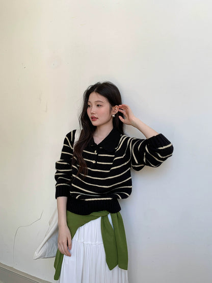 シック・ストライプ・ポロ・ドレス