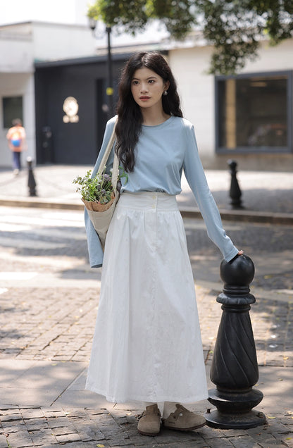 ルーズコットン長袖Tシャツ