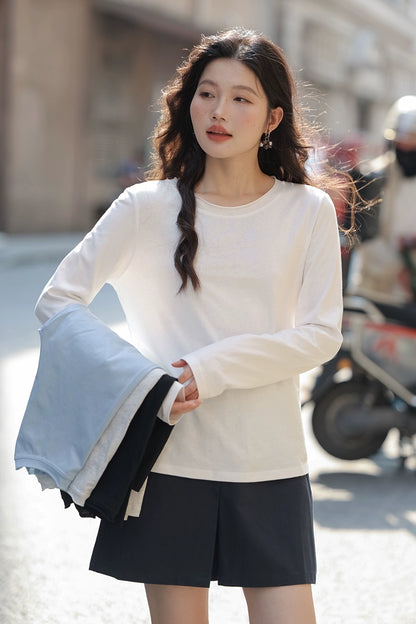 ルーズコットン長袖Tシャツ