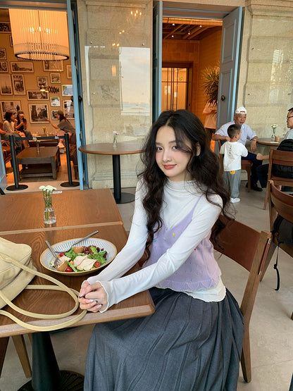 シックハイウエストプリーツスカート