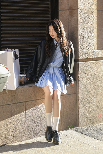 レトロブラックレザージャケット