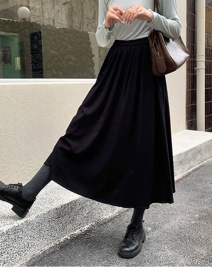 シックハイウエストプリーツスカート