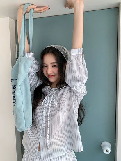 ストライプツーピースセット