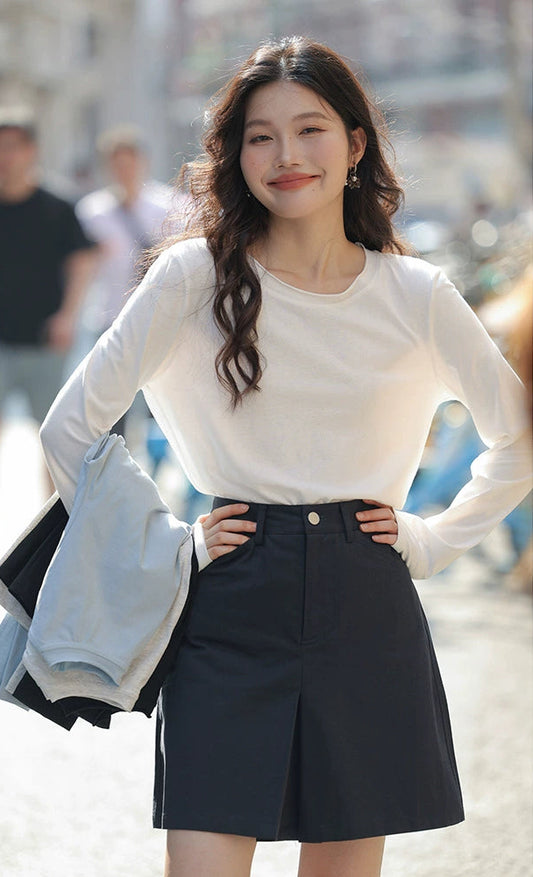 ルーズコットン長袖Tシャツ