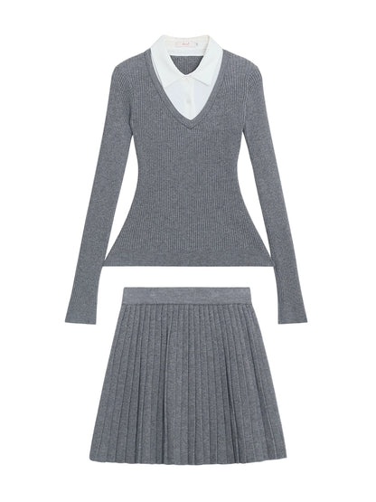 グレーポロカジュアルセット