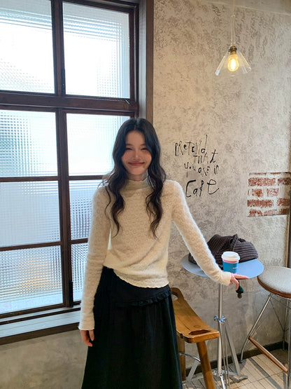 エレガントニットレーストップ