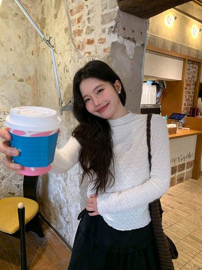 エレガントニットレーストップ