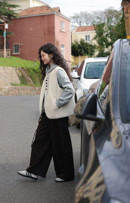 レイヤードウールベスト