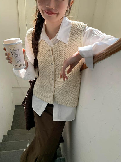 スモーキーVネックノースリーブベスト