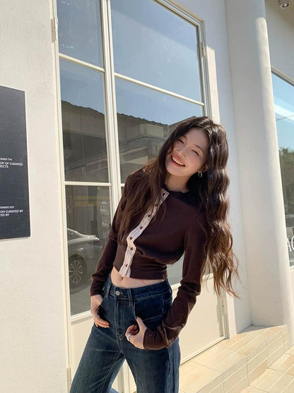 エレガントクラッシュストライプTシャツ