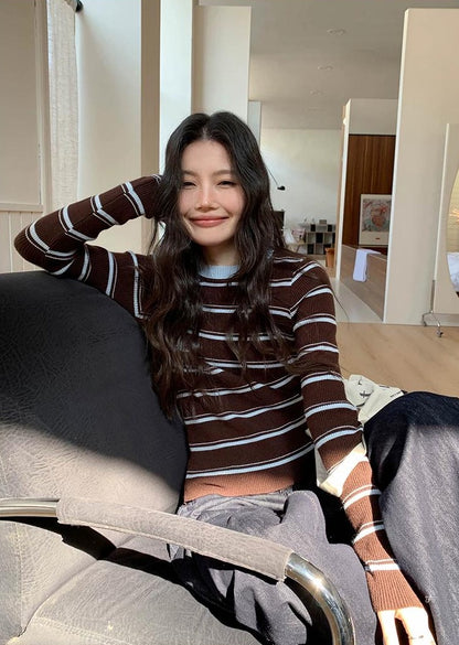 アーバンストライプニットトップ