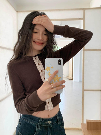 エレガントクラッシュストライプTシャツ