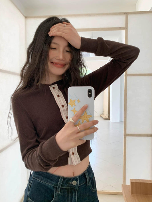 エレガントクラッシュストライプTシャツ