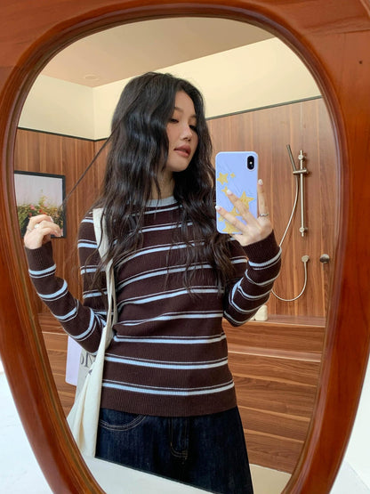 アーバンストライプニットトップ