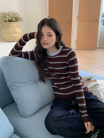 アーバンストライプニットトップ