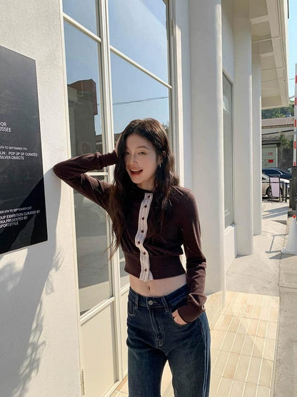 エレガントクラッシュストライプTシャツ